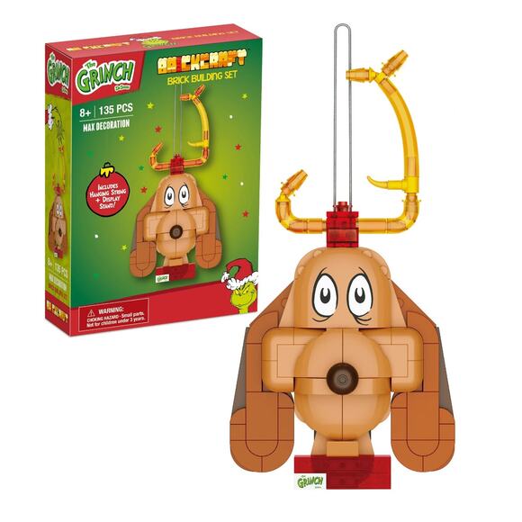 Dr. Seuss Grinch Max The Dog Decoration Brick Building Kit Christmas Decor 8+ - Picture 1 of 10
